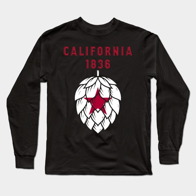 California State Flag 1835 - United States of Craft Beer Long Sleeve T-Shirt by Owl House Creative